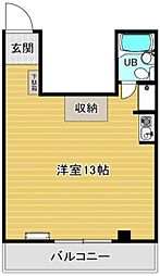 ハイツソレイユ ワンルームの間取図画像