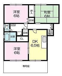 ルクプルFC棟 3DKの間取図画像