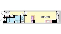 キャッスルコート龍野町2 ワンルームの間取図画像