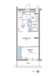 京王井の頭線 西永福駅 徒歩4分の賃貸マンション 3階1LDKの間取り