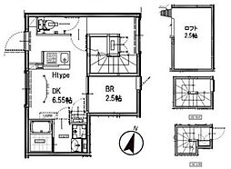 西武新宿線 上井草駅 徒歩7分の賃貸アパート 3階1DKの間取り