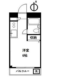 シティフラット25 ワンルームの間取図画像