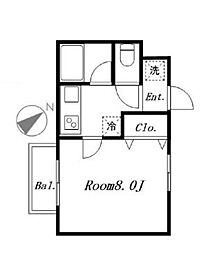 JR中央線 中野駅 徒歩7分の賃貸アパート 1階1Kの間取り
