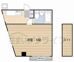 東京メトロ丸ノ内線 新中野駅 徒歩11分の賃貸マンション 2階1Kの間取り