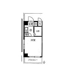 東京メトロ丸ノ内線 東高円寺駅 徒歩3分の賃貸マンション 2階ワンルームの間取り