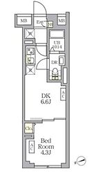 東京メトロ丸ノ内線 荻窪駅 徒歩5分の賃貸マンション 地下1階1DKの間取り
