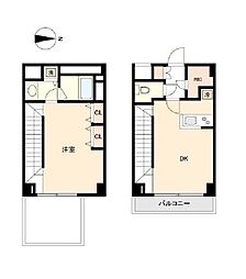 東京メトロ丸ノ内線 中野坂上駅 徒歩5分の賃貸マンション 1階1LDKの間取り
