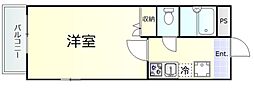 京王井の頭線 高井戸駅 徒歩11分の賃貸アパート 2階1Kの間取り