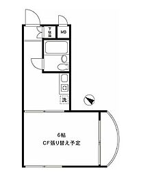 東京メトロ丸ノ内線 荻窪駅 徒歩10分の賃貸マンション 4階1Kの間取り