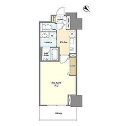 フロンティア新宿タワー 1Kの間取図画像