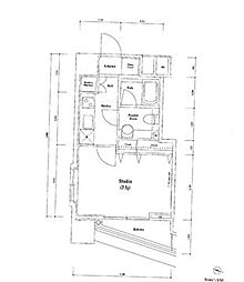 ファーストリアルタワー新宿 1Kの間取図画像