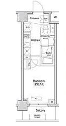 Primal方南町 1Kの間取図画像
