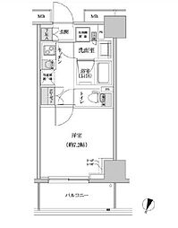 パークハビオ渋谷本町レジデンス 1Kの間取図画像