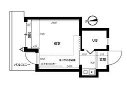 柏木MURA 1Kの間取図画像