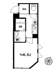 BloomTower西新宿 1Kの間取図画像