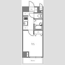 メインステージ西新宿 1Kの間取図画像