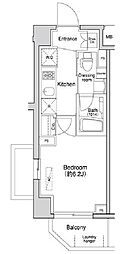 Primal方南町 1Kの間取図画像