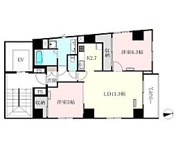 LiveFlat新中野 2LDKの間取図画像