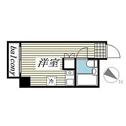 エクセル1 ワンルームの間取図画像