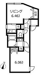 ブランシェ新中野 1DKの間取図画像