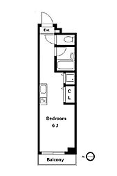 グローリス中野 ワンルームの間取図画像