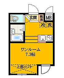 REAL新中野 ワンルームの間取図画像
