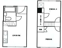 代官山コーポラス2号棟 2LDKの間取図画像