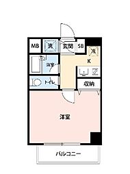 菱和パレス渋谷西壱番館 1Kの間取図画像