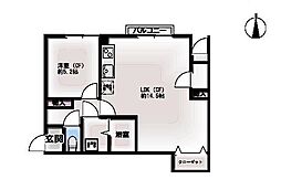 シャルマン中野坂上 1LDKの間取図画像