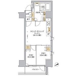 リビオメゾン新宿west 2LDKの間取図画像