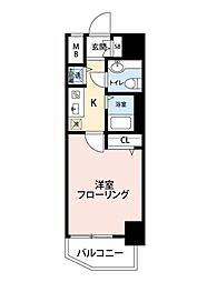 メゾン・ド・ヴィレ目黒 1Kの間取図画像