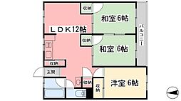 DAKマンション山越 3LDKの間取図画像