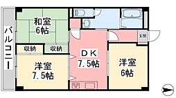 コート・リジェール 3DKの間取図画像