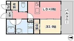 ANNEXRAINBOWTOWER 1LDKの間取図画像