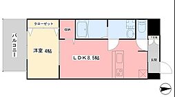 GRANDEARCHEEDAMATSU 1LDKの間取図画像