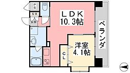 フェニックス本町 1LDKの間取図画像