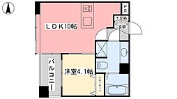 ヴァレーレ萱町 1LDKの間取図画像