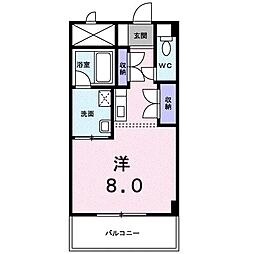 明山 ワンルームの間取図画像