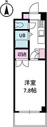 ジョイフル朝生田 1DKの間取図画像