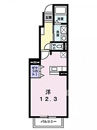 ミルトソレイユ ワンルームの間取図画像