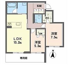 アヴァンセ 2LDKの間取図画像