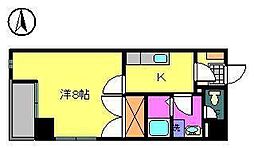 杉住宅南支店ビル 1Kの間取図画像
