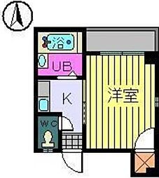 キャンパス・KREIS 1Kの間取図画像