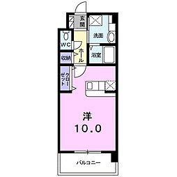 プリムローズ小坂 ワンルームの間取図画像