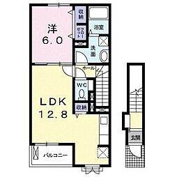 ハナコート 1LDKの間取図画像
