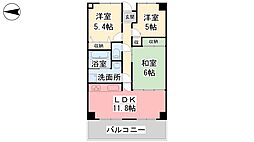 スカール今村 3LDKの間取図画像