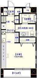 quinzelieu ワンルームの間取図画像