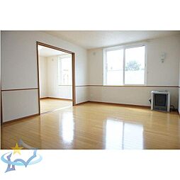 札幌市営東西線 宮の沢駅 徒歩20分の賃貸アパート 1階2LDKのリビング/ダイニング