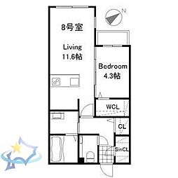 間取図画像 1LDK