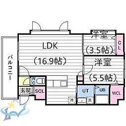 間取図画像 2LDK